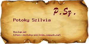 Potoky Szilvia névjegykártya